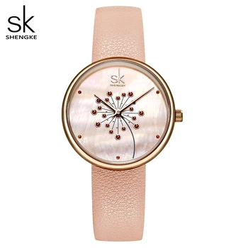 

Shengke Watch Women Fashion Casual 30M Waterproof Quartz Qatches Leather Strap Sport Ladies Elegant Wrist Watch Girl