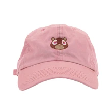 Kanye West, шапка для папы с медведем, Спортивная Кепка для улицы, бейсбольная кепка с медведем, хлопковая бейсболка с вышивкой для отдыха, Кепка в стиле хип-хоп, TG0016