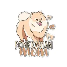 Creative 13cm X 11.1cm for Pomeranian Mom Decal Cartoon Windshield Car Stickers Motorcycle Personality Motorcycle Decoration