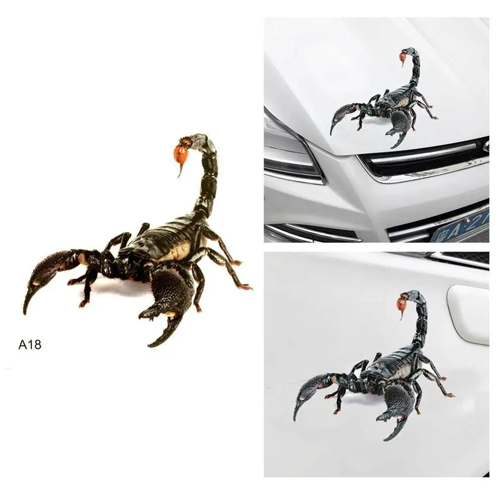 

Spider Scorpion Crawling Car Sticker Scratch Cover For Vehicle Truck Window Hood Sticker GiftDecor Accessories Halloween
