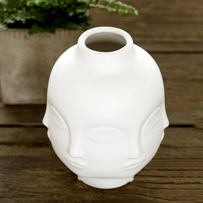 Artists,Potted Plants,Potted Plants,Garden Decoration,White Pottery Vase