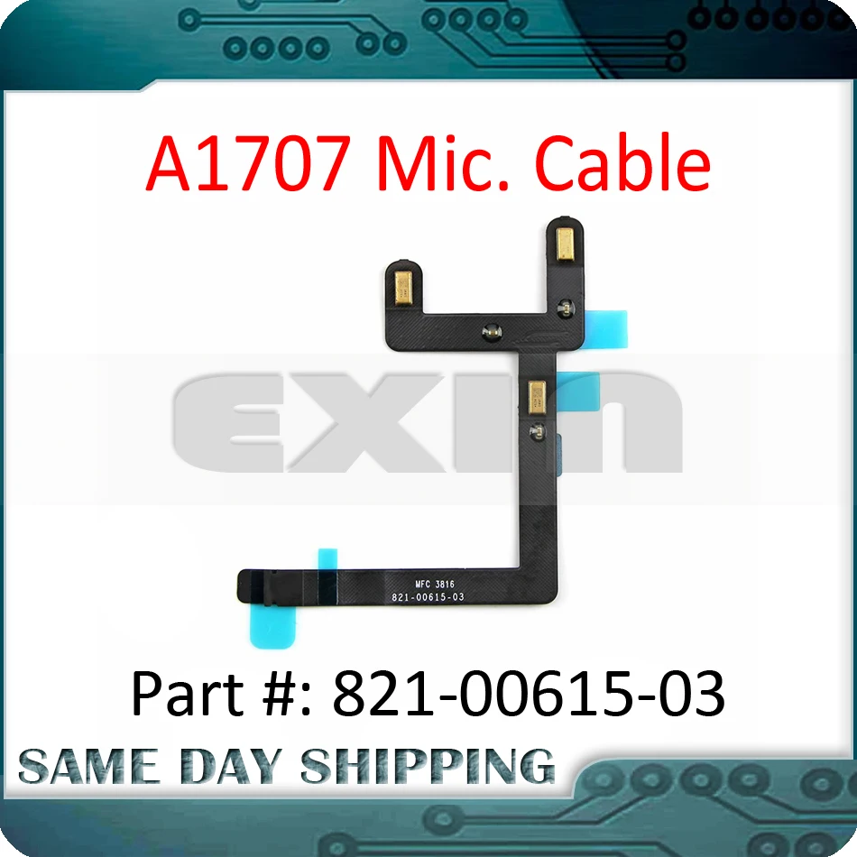 

New for Macbook Pro Retina 15" A1707 Mic Microphone Flex Cable 821-00615-03 821-00615-A Late 2016 Mid 2017 Year
