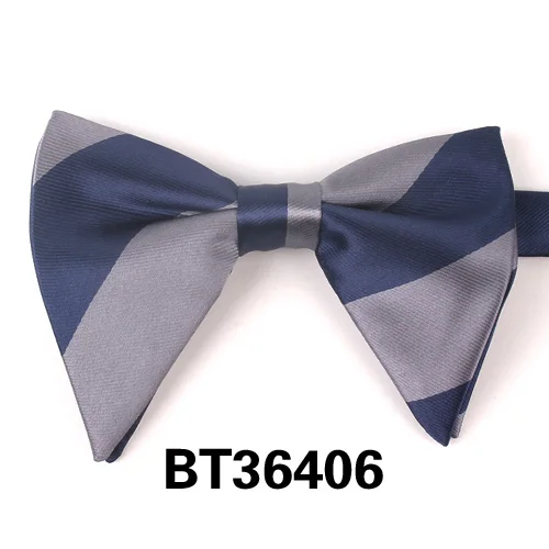 Модные Для мужчин галстуки Классический галстук из жаккардовой ткани, галстук-бабочка для Для мужчин взрослых обтягивающие, в полоску Галстуки Шея галстук-бабочка костюм с бабочками шейные платки тонкий галстук-бабочка - Цвет: BT36406