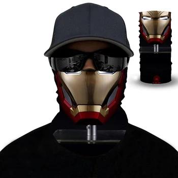 

2020 Iron man Hiphop Hijab Multifunctional Bandana Headband Magic Face Scarf Seamless Tubular Tube Ring Scarf Unisex Scarves