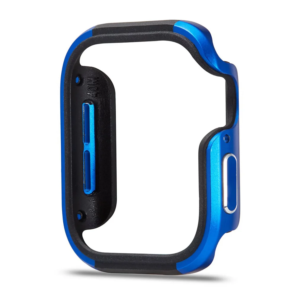 Модный чехол для часов men/We men для iwatch 40 мм 44 мм, бампер из ТПУ+ Алюминиевый металлический защитный чехол для Apple Watch Series 5 4