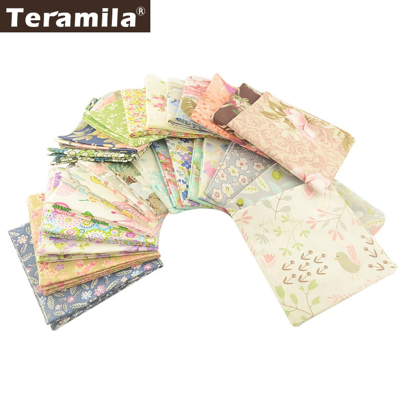 Teramila цветочный дизайн 100% хлопок ткань 50x50 см жир четвертей Telas лоскутное Tissu