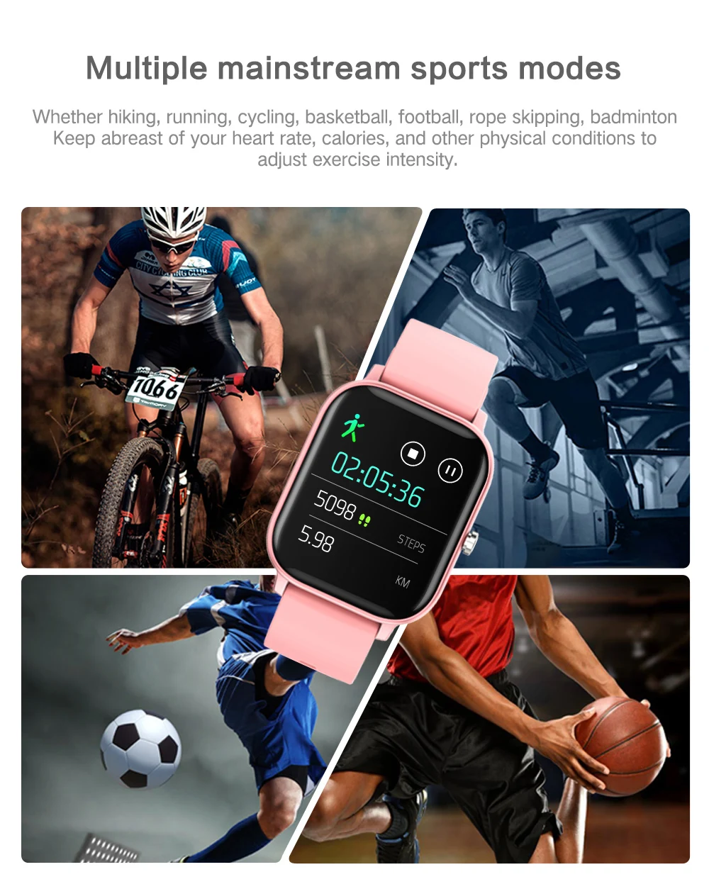 2021 New Full Touch Screen Smart Watch Men Women Sports Multifunction Heart Rate Monitoring Fitness Smartwatch For Xiaomi Huawei