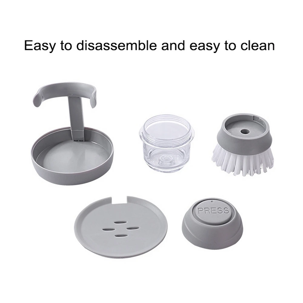Kitchen Washing Household Utensils Pot Dish Brush with Liquid Washing Soap Dispenser Pot Brush Dish Brush Cleaning 2019 New