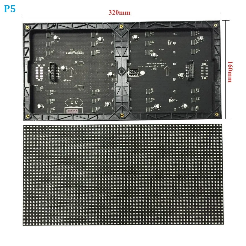 Высокое качество 64x32dots RGB P5 внутренний 320*160 мм светодиодный модуль для