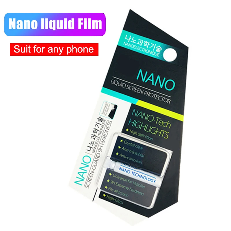 1 Bottle Nano Liquid Screen Protector for iPhone XS MAX 6 7 8 plus Xiaomi 9 Universal Anti-scratch Curved Glass Film | Мобильные