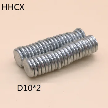 

100set/lot Button magnet 10x2 Neodymium disk magnet 10*2 one side with iron cap for speaker