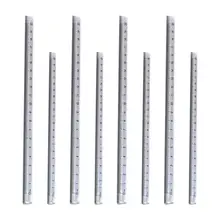 8 pces desenho réguas medição governantes alunos portáteis governantes (transparente)