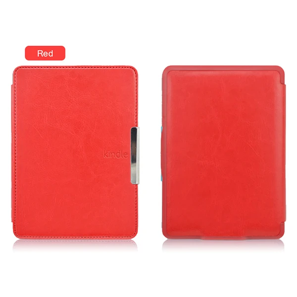 KPW FMCK RD Тонкий умный чехол для Amazon kindle paperwhite 1/2/3 Чехол-книжка из искусственной кожи kindle paperwhite 1 2 3 Чехол Подарочная пленка+ стилус - Цвет: KPW FMCK RD