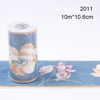 

Retro Self Adhesive Wall Corner Tile Border Sticker Waist Lines Waterproof PVC Tape 3d Decorative Wallpaper Kitchen Living Room