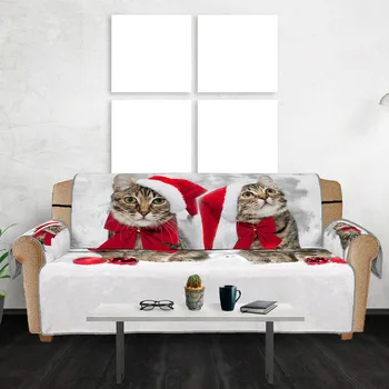 

3 Styles Cartoon 3D Christmas Sofa Cover Set Sofa Couch Cover Sofa Protector Decor for Living Room Couch Cover