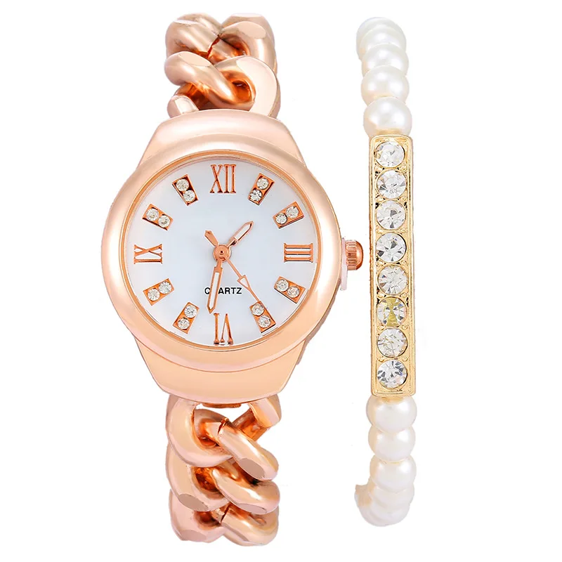 

New Fashion Quartz Watch for women's Set Boutique Trends Geneva Style Watch Jewelry Set Christmas Gifts Birthday Gifts