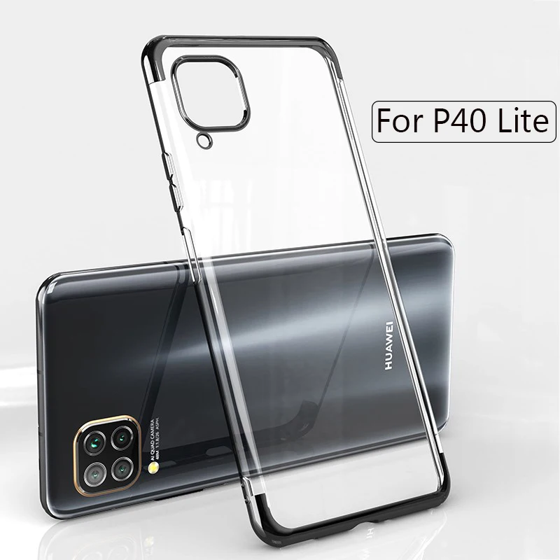 Чехол Lainergie для Huawei P40 Lite роскошный мягкий прозрачный тонкий с покрытием телефона