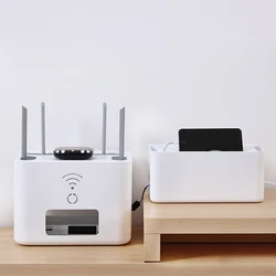 Caja de almacenamiento de cables de plástico, tablero enchufable, caja de conexiones de cables, enrutador, caja de clasificación de cables de red