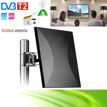 

T2 Outdoor amplified digital high-definition TVantenna with high gain amplifier 150 miles long distance support 4K 1080P UHF VHF