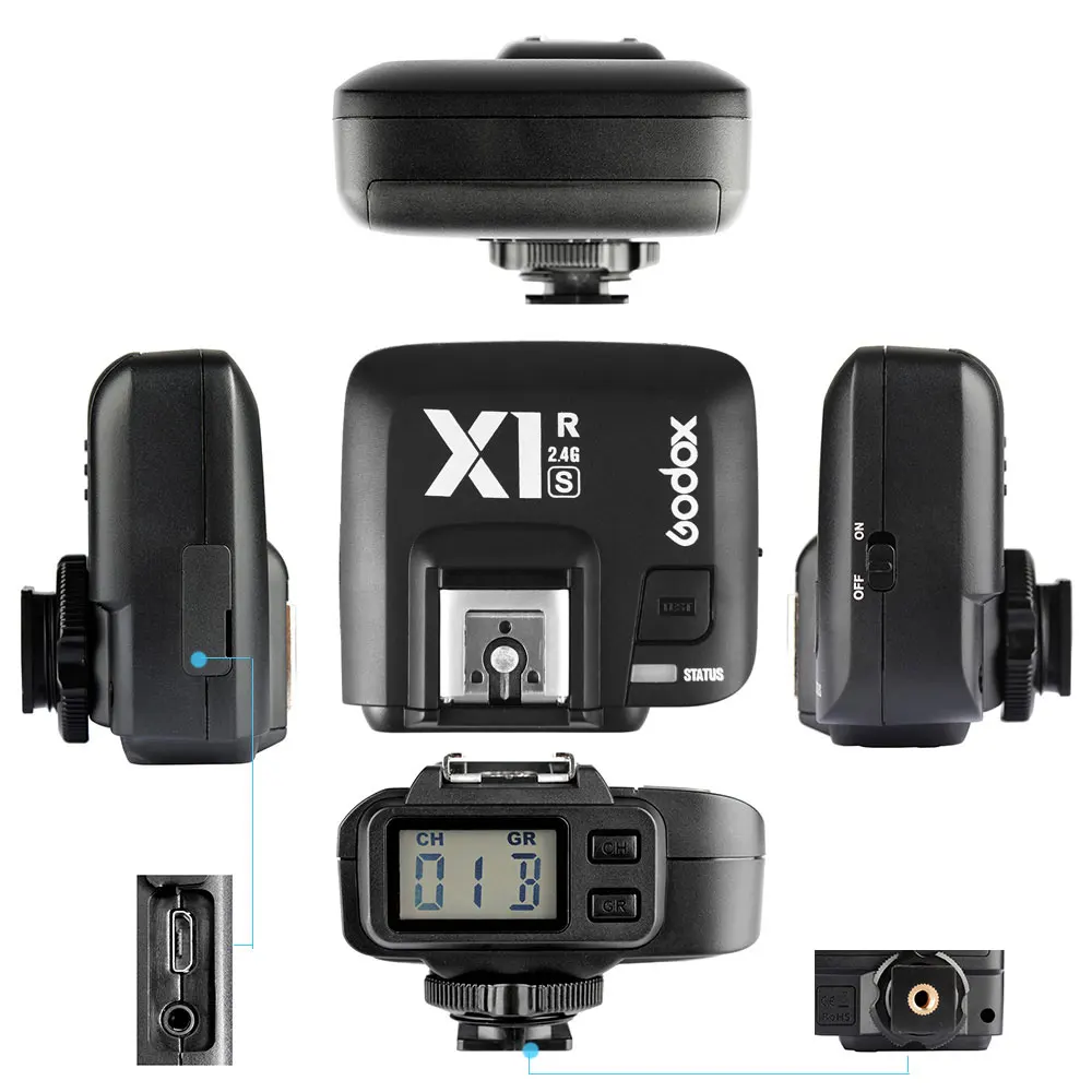 Godox в X1R-S 2,4 г беспроводной приемник для X1T-S триггерный передатчик для sony A58 A7RII A7II A99 A7R A6300