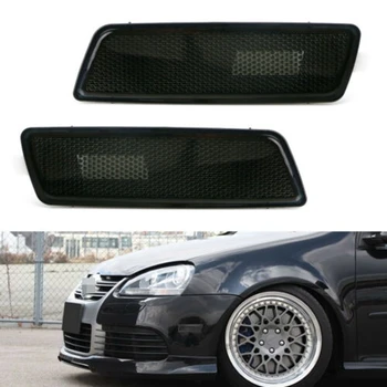 

2Pcs Car Smoke Lens Front Bumper Side Marker Lamps Housings for Volkswagen MK5 Golf GTI R32 Jetta