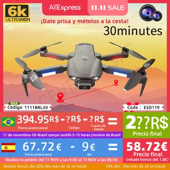 2021 NEW F9 GPS Drone 6K Dual HD Camera Professional Aerial Photography Brushless Motor Foldable Quadcopter RC Distance 2000M 1