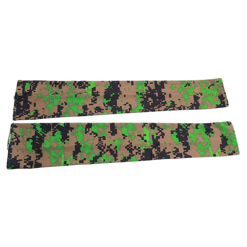 Arm Sleeve For Sun Protection Arm Warmer 하프 핑거 카모플라주 프린트 골프 사이클링 롱 장갑 러닝 암 슬리브