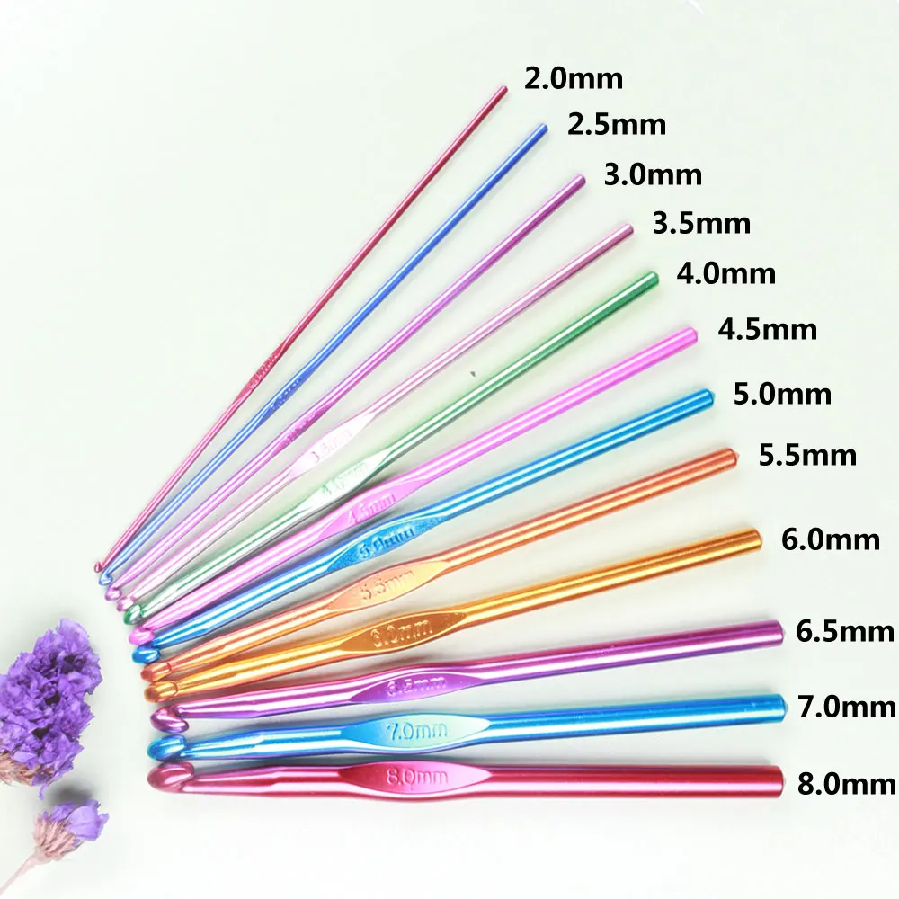 Metal Crochet Hook sizes 2mm to 8mm - Craft Knitting Yarn Needles Weave  Needles.