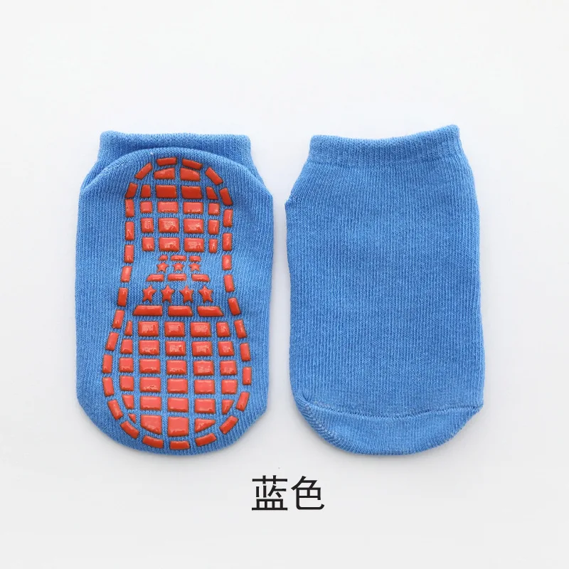 Осенне-зимние дышащие нескользящие носки-тапочки Носки для мальчика и полотенце для девочки домашние носки хлопковые яркие пушистые толстые носки до лодыжки - Цвет: T167blue