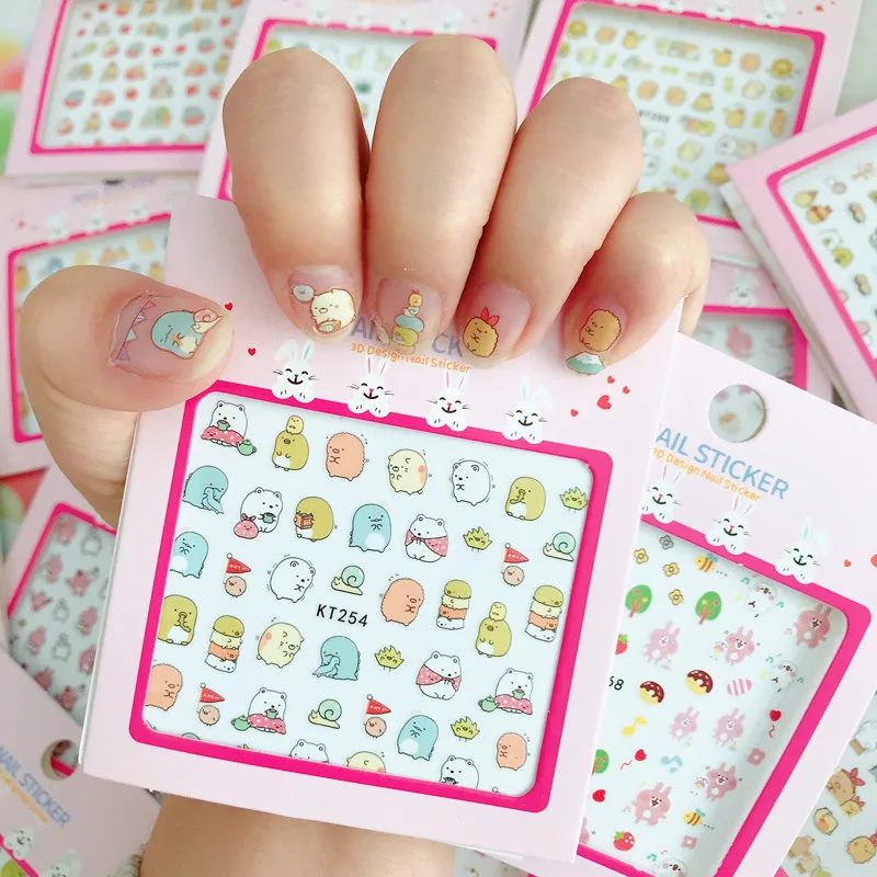 3pc/lot Cute Nail Sticker Cartoon Sumikko Gurashi Water Transfer Decal Sliders for Art Decoration Tattoo Manicure Wraps | Игрушки и