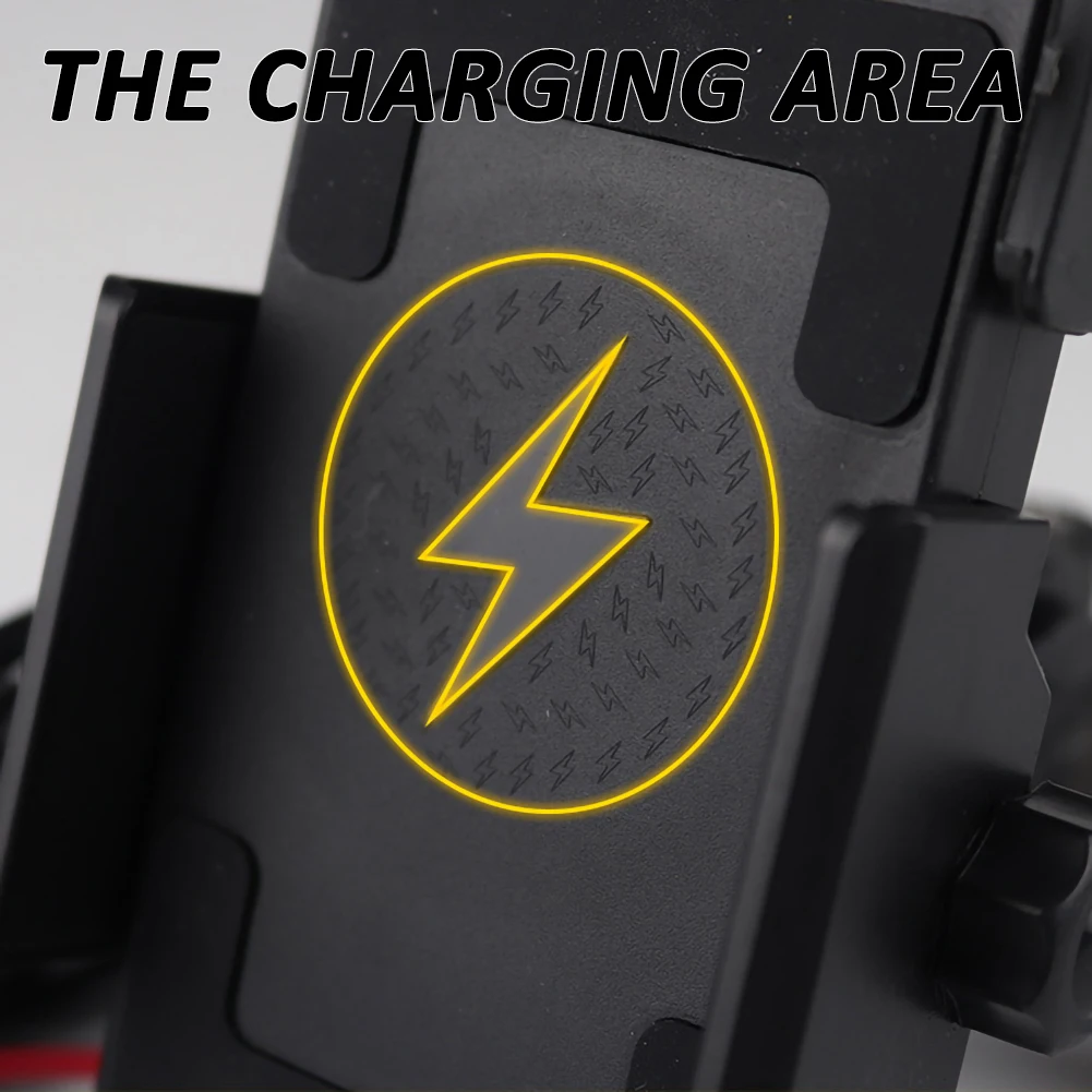 12-120V Универсальный кронштейн для мотоцикла, беспроводное зарядное устройство, держатель для мобильного телефона, аксессуары для мобильного телефона