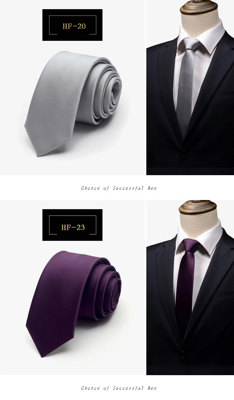 Высокое качество, новинка, шелковые свадебные галстуки для мужчин, тонкий галстук 6 см, дизайнерский бренд, 2,36 дюймов, черный шейный галстук с подарочной коробкой