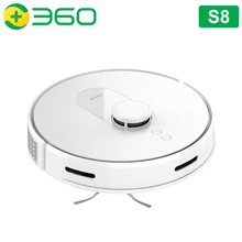 

360 Robot Vacuum Cleaner S8 LIDAR SLAM 2700Pa Mop 360ml Dustbin 320ml Water Tank Multifloor Map Edge Cleaning PK Xiaomi Roborock