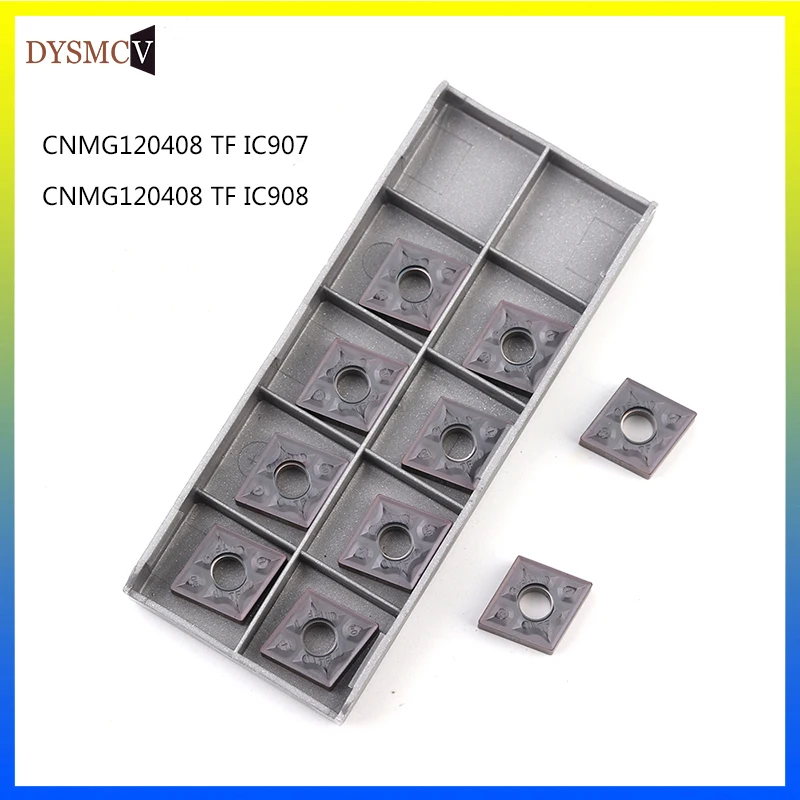 

10PCS CNMG120408 TF IC907 908 External Turning Tools CNMG 120408 Carbide insert Lathe Tools turning insert Milling turning tool