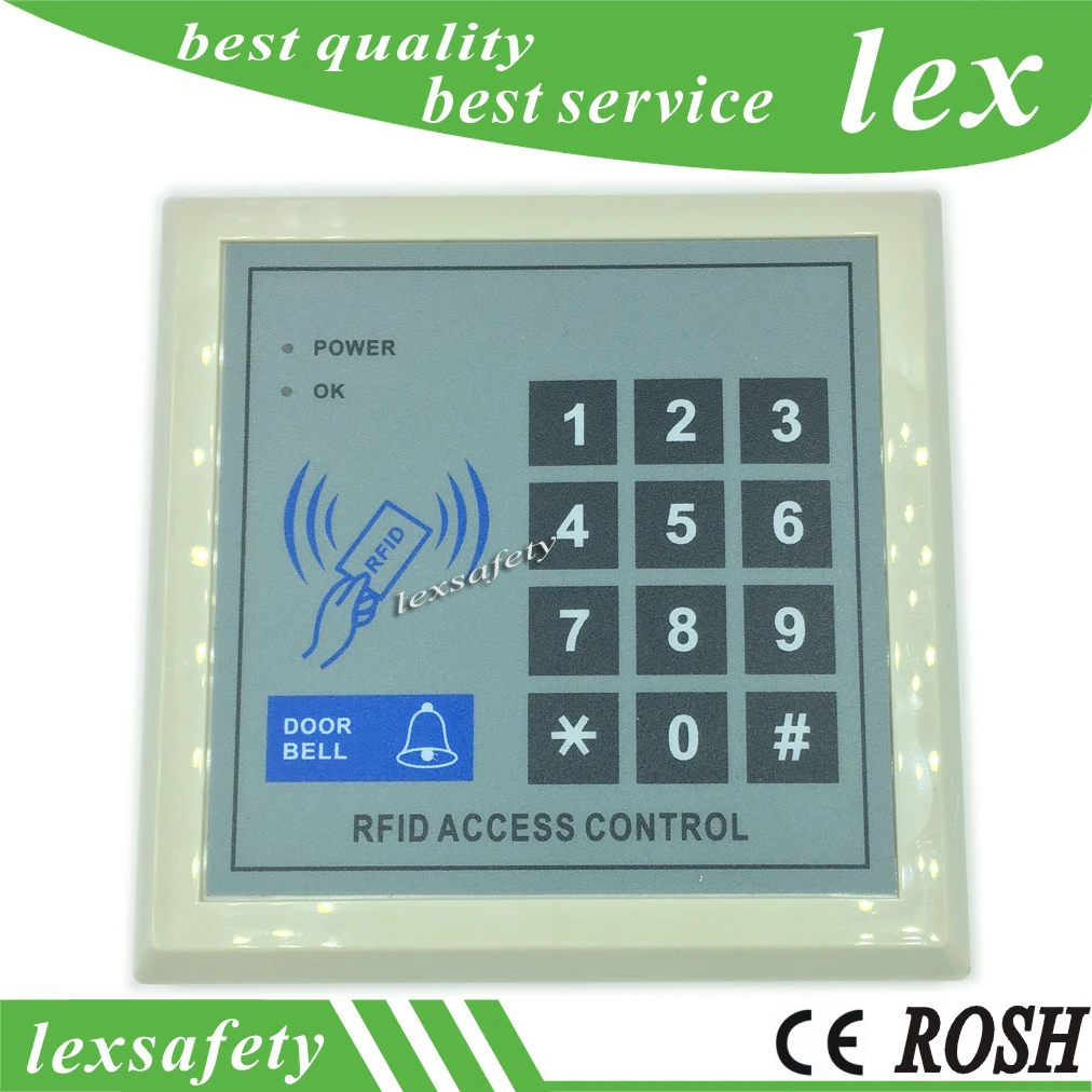 125Khz Door Access Id Password Card Entrance Guard All-In-One Machine,Keypad Integration Access Control Reader+2PcsFree Key Tags