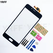 Para meizu m5c m5a touchscreen para meilan a5 5c digitador da tela de toque r sensor montagem do painel vidro substituição