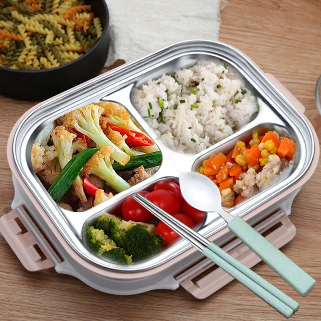 Детский термоконтейнер из нержавеющей стали Bento детский Ланч бокс разделенный