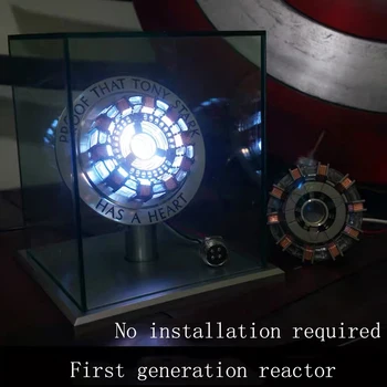 

With LED Light Endgame DIY cool 1:1 scale Iron Man Arc Reactor A generation of glowing iron man heart model Action Figure Toy