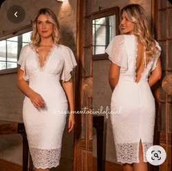 Backless Cocktail Dresses Sheath Deep V-neck Knee Length Lace Elegant Homecoming Dresses