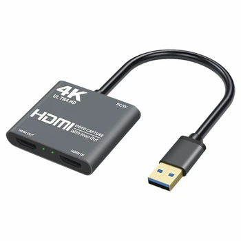 

Capture Card 4K USB2.0 to HDMI HD Video Capture Card 1080P with Loop Output for Games, Teaching, Video Conferencing