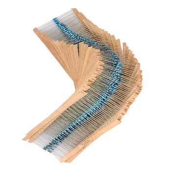 

1280 Pcs Metal Film Resistors Set Box 1/4W 1% 1 Ohm - 10M Ohm 64 Values