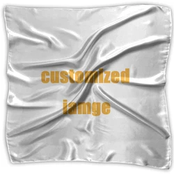 NOISYDESIGNS Custom Logo Women Square Head Scarf Wraps Scarves Ladies Printed Kerchief With Black Border Beautiful Scarf Shawl