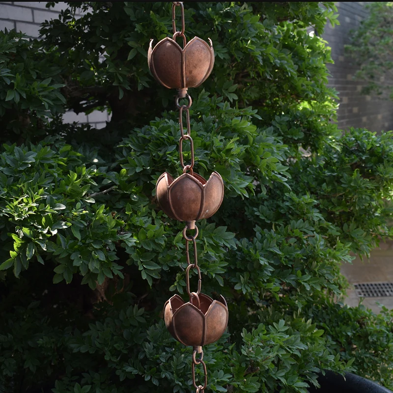 2.6m Copper Rain Bell Drainage Chain
