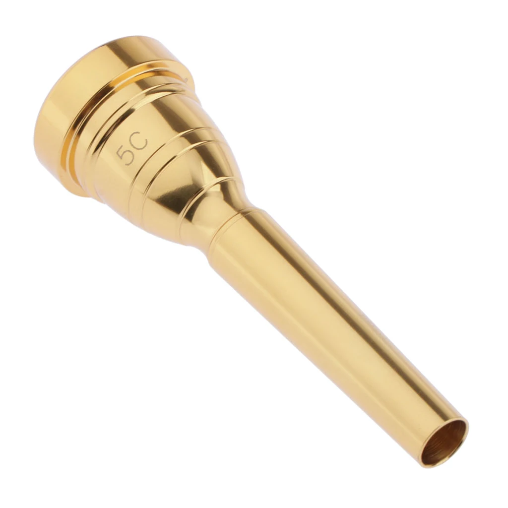 

Gold Plated Metal Trumpet Mouthpiece, 5C Golden (Musical Instruments Accessories)