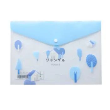 

Cute cartoon A4 Document Bag Paper File Folder Stationery School Office Case 4 colors Available