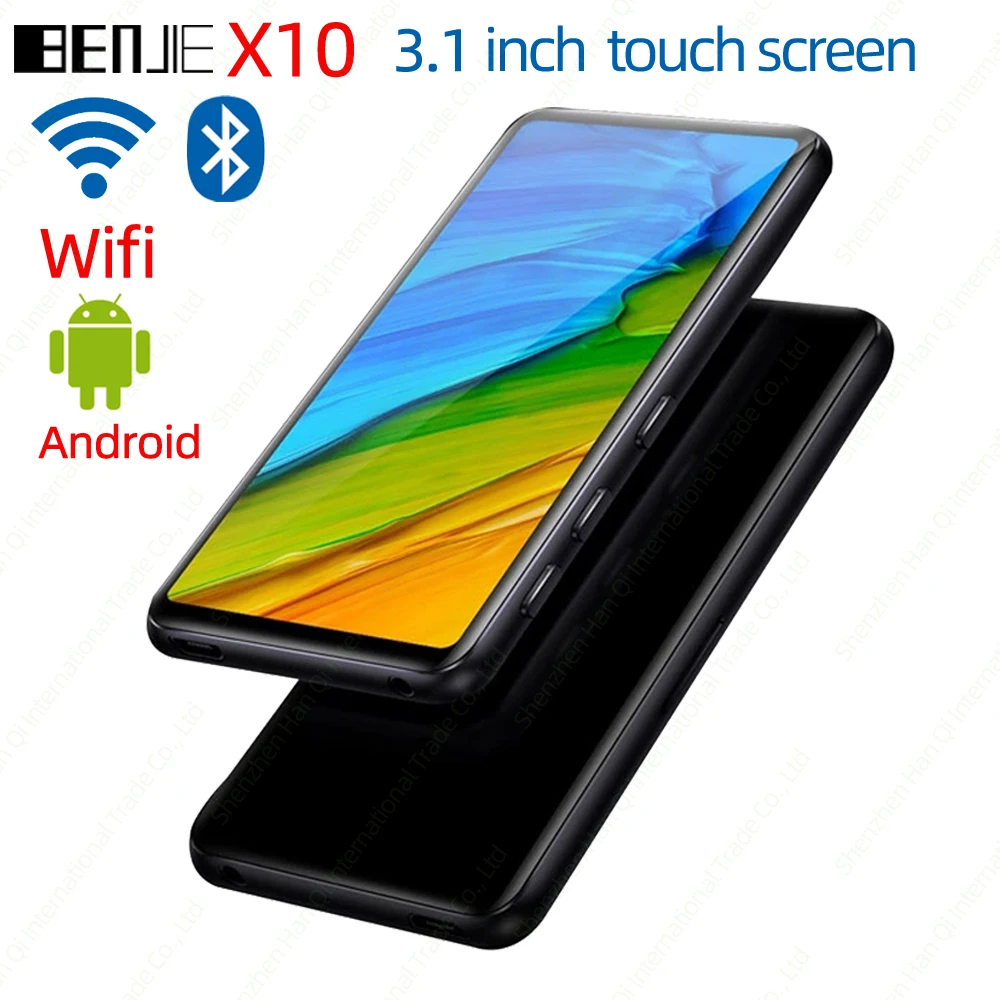 BENJIE X10 двойной Bluetooth HiFi музыкальный MP3 плеер 8 ГБ Полный сенсорный экран Android с Wifi FM