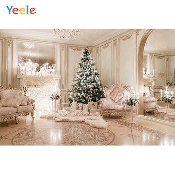 

Yeele Christmas Tree Fireplace Armchair Interior Portrait Scene Photography Background Photographic Backdrops For Photo Studio