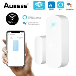 Aubess Ewelink Smart Home WiFi Door Magnetic Door And Window Sensor Door Open/Closed Detectors Compatible With Alexa Google Home