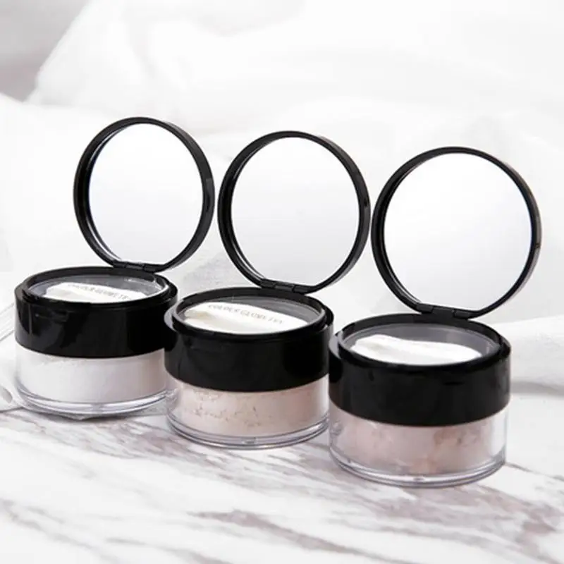 

Transparent Smooth Banana Loose Powder Makeup Finishing Oil Control Waterproof For Face Finish Setting With Cosmetic Puff