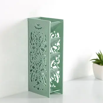 

4 Grid Desktop Pen Holder Multi-function Office School Standing Storage Case Pencil Organizer